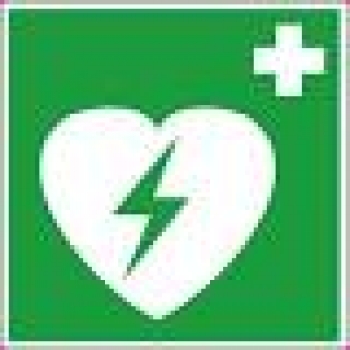 Rettungsschild AED - Schild -Kunststoff