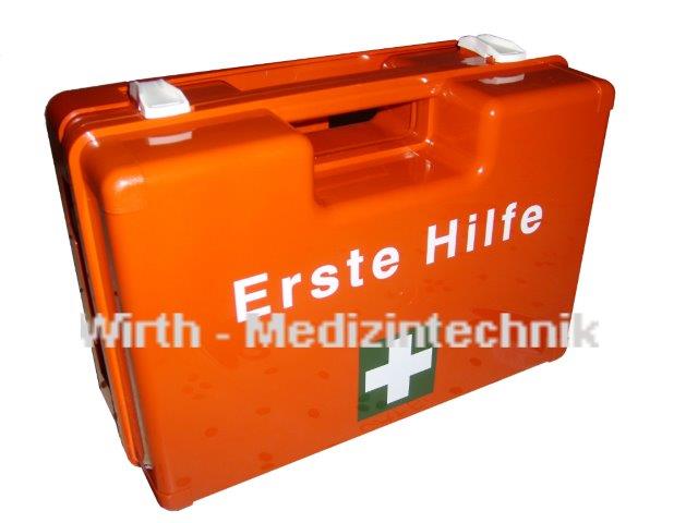 Erste-Hilfe-Koffer DIN 13169 - 2022 San inkl. Wandhalterung