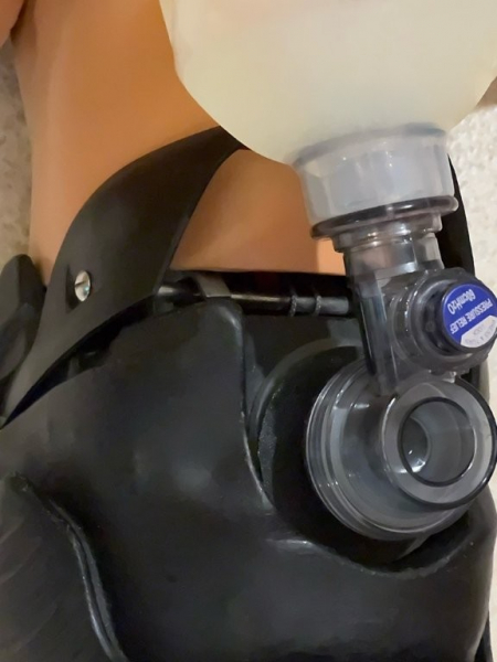 Beutelaufsatz für Testbeatmung